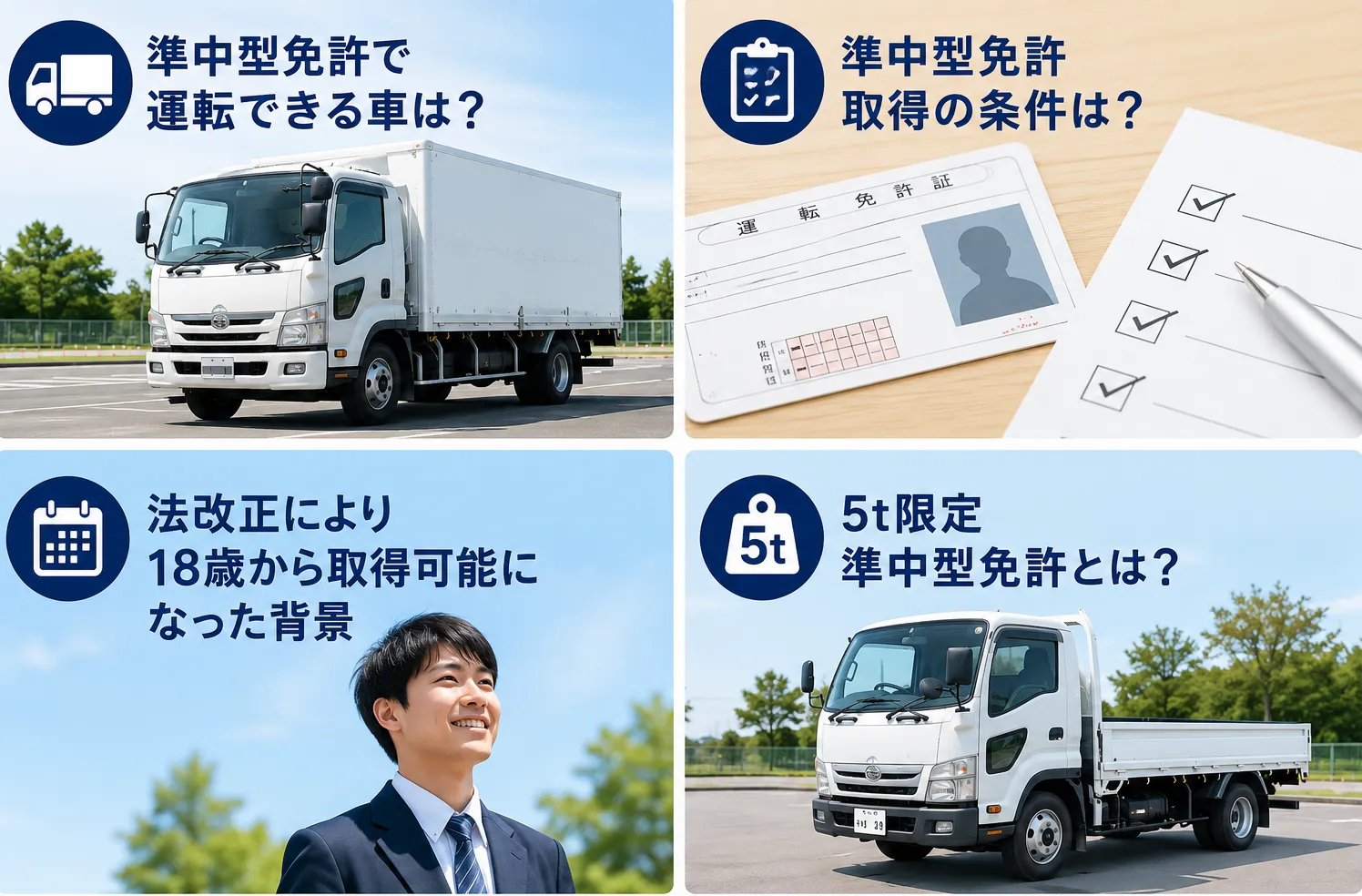 準中型免許とは?まず知っておきたい基礎知識