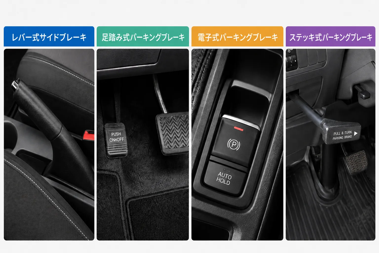 パーキングブレーキの種類