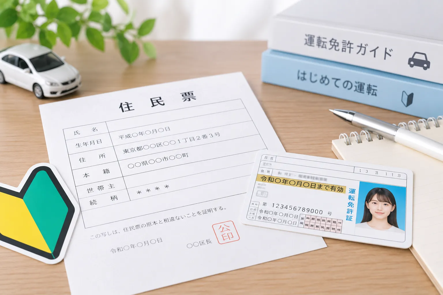 運転免許に使う住民票の種類と記載項目